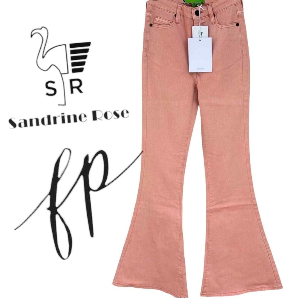 NWT: Sandrine Rose Free People High Waisted Flare Jeans Petal